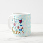 Mug Drôle Noël Merlot Vin Bière Typographie Humour (Devant gauche)