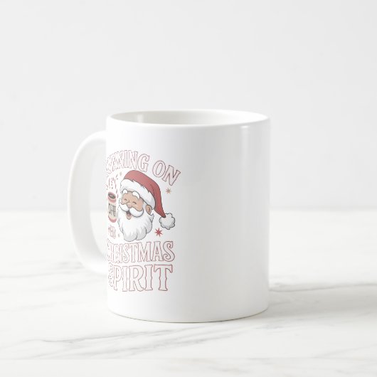 Mug Drôle Noël Père Noël Coffee Lover Design (Devant gauche)