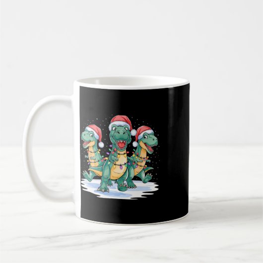 Mug Drôle Noël Père Noël Reindeer mignon Dinosaur Père (Gauche)