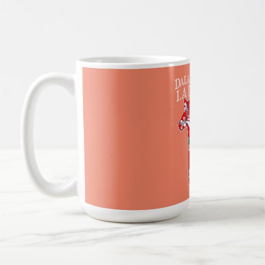 Mug Drôle Noël suédois Dieu Jul Dala Horse Dalahos (Gauche)
