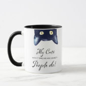 Mug Drôle noir et blanc Crazy Cat Lady (Gauche)