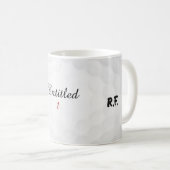 Mug Drôle Nom de Golf Personnalisé Entitled 1 Initial (Devant droit)