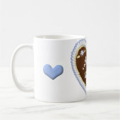 Mug Drôle Nom personnalisé Gingerpain Cookies Coeur (Gauche)