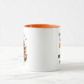 Mug Drôle Nom personnalisé Orange Café et Chat (Centre)
