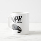 Mug Drôle Non Aujourd'Hui Fatigué Raccoon (Devant gauche)