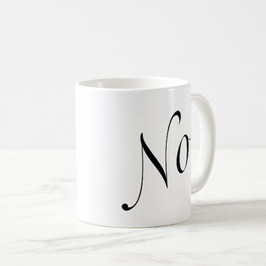 Mug Drôle Non ! Script noir (Devant droit)