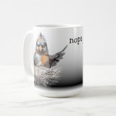 Mug Drôle Nope Oiseau Peinture Sarcastique (Devant gauche)