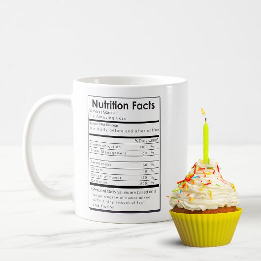 Mug Drôle nutritionnel des faits d'un grand cadeau BOS