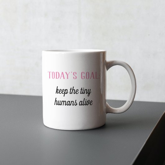 Mug Drôle | Objectif d'aujourd'hui : Garder les minusc