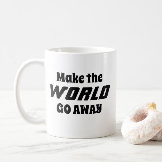 Mug Drôle Office de la nouveauté Don FAIRE LE MONDE ÉL (Avec donut)