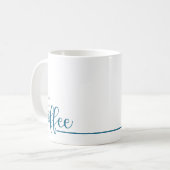 Mug Drôle Office Humour Blue Typographie (Devant gauche)