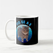 Mug Drôle Oiia Distressed Chat Frottant Chat Oi Oi Uia (Gauche)