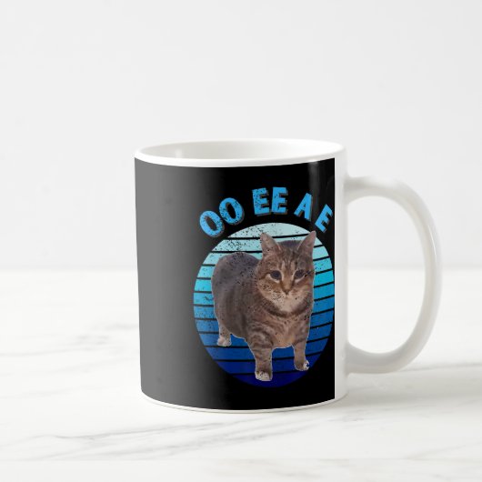 Mug Drôle Oiia Distressed Chat Frottant Chat Oi Oi Uia (Droite)