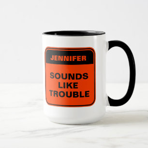 Mug Drôle orange semble comme un problème personnalise