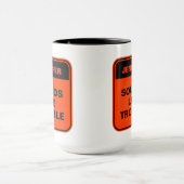 Mug Drôle orange semble comme un problème personnalise (Centre)