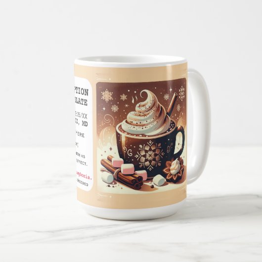 Mug Drôle ordonnance chocolat chaud (Devant droit)
