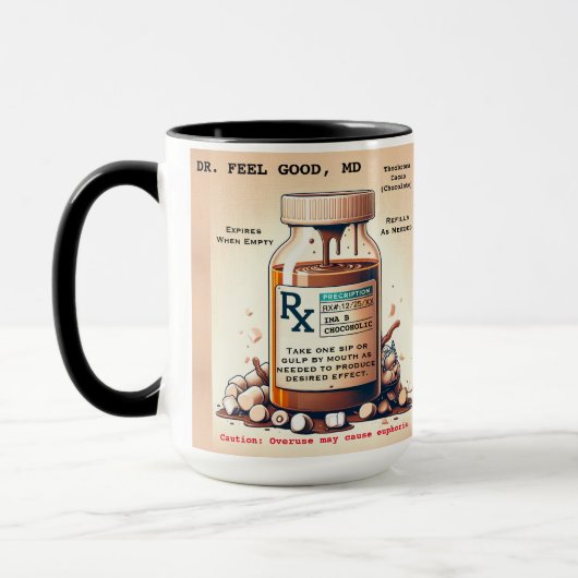Mug Drôle ordonnance chocolat chaud (Gauche)