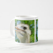 Mug Drôle Ostrich Portrait Photo (Devant gauche)