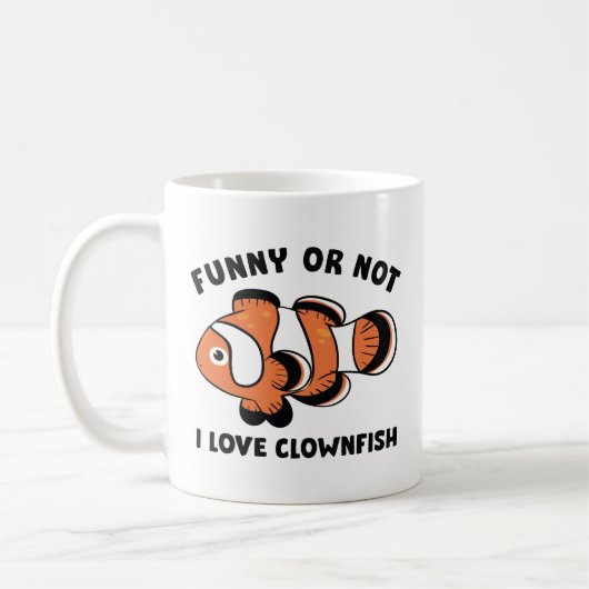Mug Drôle Ou Pas J'Aime Le Poisson Clown (Gauche)