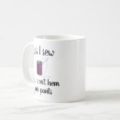 Mug Drôle oui je scie coudre Seamstress Tailor (Devant gauche)