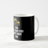 Mug Drôle Ouvrier de construction Excavateur (Devant droit)