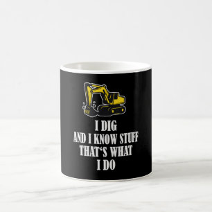 Mug Drôle Ouvrier de construction Excavateur