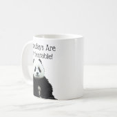 Mug Drôle Panda Ours Mignonne Lundi Pun de travail (Devant gauche)