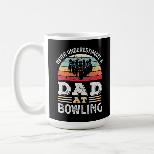 Mug Drôle papa à Bowling Fête des pères Cadeaux Hommes (Gauche)
