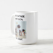 Mug Drôle Papa Comme Père Comme Fils Don Photo (Devant gauche)
