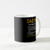 Mug Drôle papa Fête des pères de définition fiscale (Devant droit)