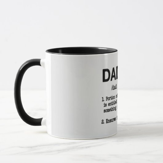 Mug Drôle Papa Impôt/Fête des pères (Gauche)