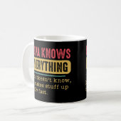 Mug Drôle Papa sait tout (Devant gauche)