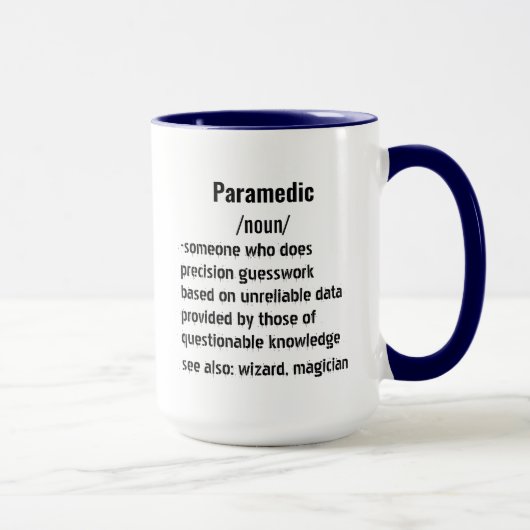Mug drôle Paramedic Définition cadeaux pour hommes fem (Droite)