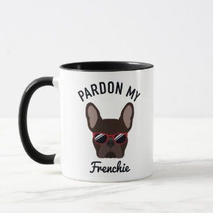 Mug Drôle Pardon mon Français Brown Français Bulldog