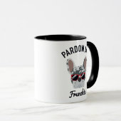 Mug Drôle Pardon mon Frenchie Blue Merle French Bulldo (Devant droit)