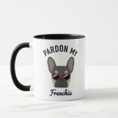 Mug Drôle Pardon mon Frenchie Blue Tan French Bulldog (Gauche)