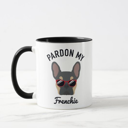 Mug Drôle Pardon mon Frenchie Blue Tan French Bulldog (Gauche)