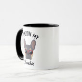 Mug Drôle Pardon mon Frenchie Lilac Tan French Bulldog (Devant gauche)