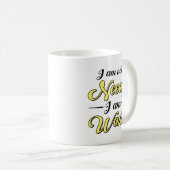 Mug Drôle Pas Nécessaire Je Suis Wanty Yellow Black Ty (Devant droit)