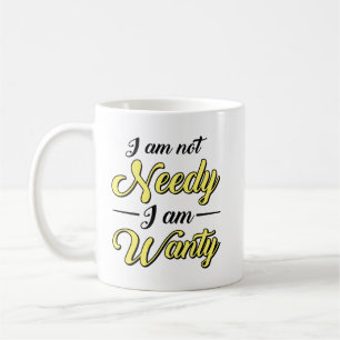 Mug Drôle Pas Nécessaire Je Suis Wanty Yellow Black Ty