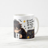 Mug Drôle Pas Un Matinal Café Chibi Chat (Devant droit)