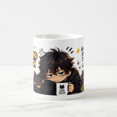 Mug Drôle Pas Un Matinal Café Chibi Chat (Centre)