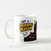 Mug Drôle Pas Un Matinal Café Chibi Chat (Gauche)