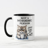 Mug Drôle pas une personne du matin Chat (Gauche)
