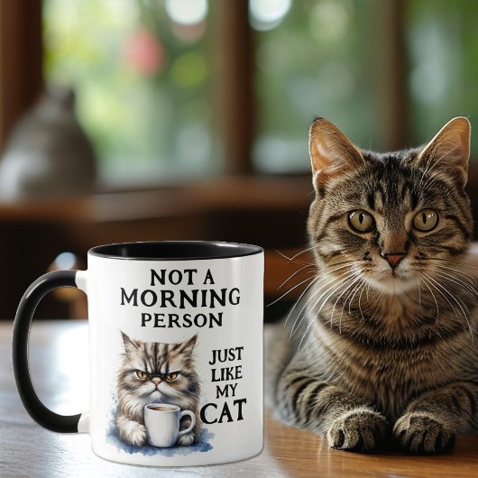 Mug Drôle pas une personne du matin Chat