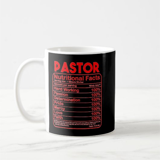 Mug Drôle Pasteur Appréciation Cadeau Pour Hommes Femm (Gauche)