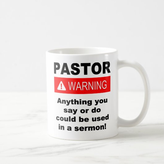 Mug Drôle Pasteur Avertissement Christian (Droite)
