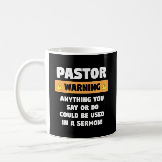 Mug Drôle Pastor Avertissement Sermon Cadeau Pour Un P (Gauche)