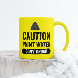 Mug Drôle Peinture Jaune Peinture Eau