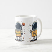 Mug Drôle perdu dans la pensée astronaute l'illustrati (Devant droit)